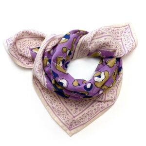 small foulard Manika graou violet Apaches Collections